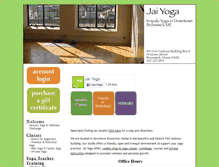 Tablet Screenshot of jaiyogahome.com